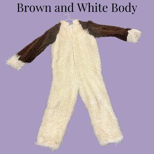 Furry Brown and White Bodysuit